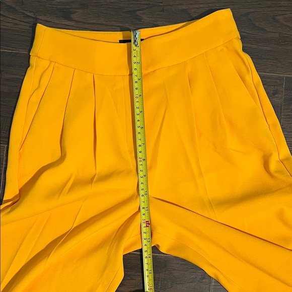 Express High-Waist Pleated Trousers in Bright Orange - Picture 10 of 14